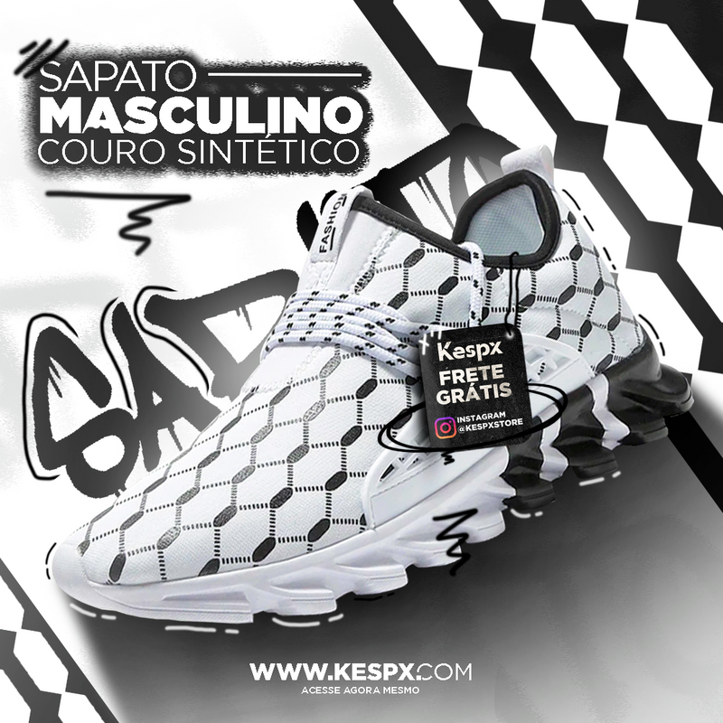 Flyer Estática Sapato Couro - ©Kespx