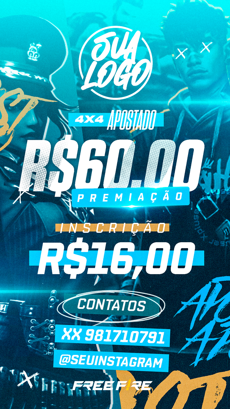 Flyer Estatística Free Fire - ©Xpluser